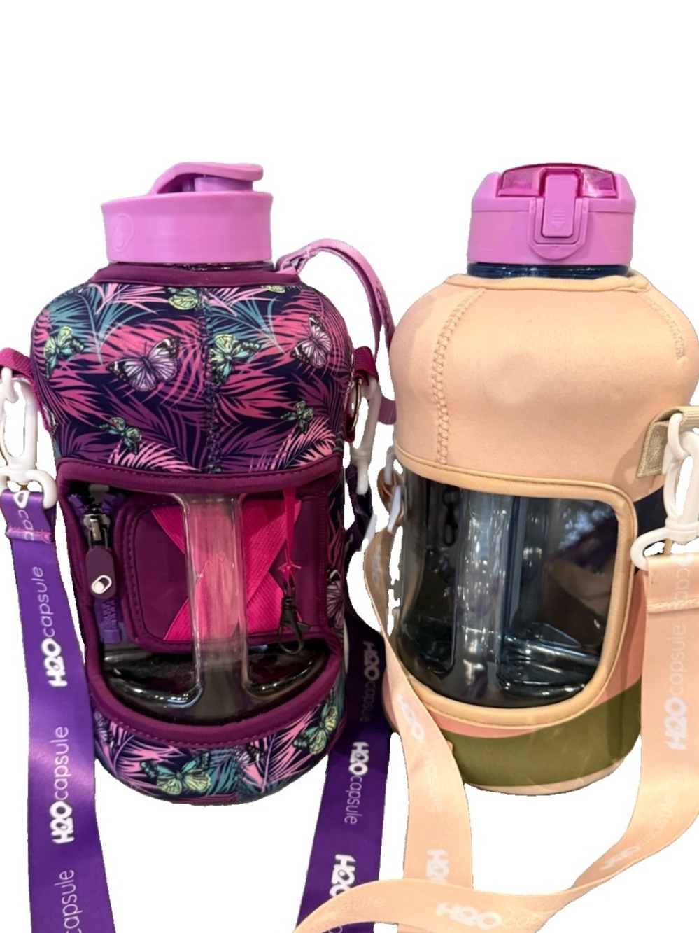 H2O Capsule Women’s Neoprene Water Bottle Carrier - Pink/Purple